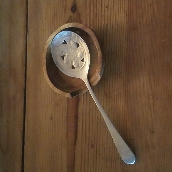 VTG Sheffield England Silver Plated Cranberry Spoon Server - Picture 6 of 6